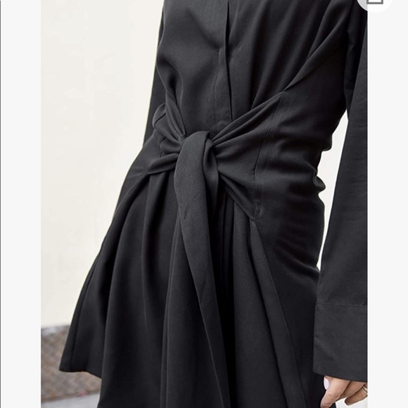 Lisadnyc The Drop Ladies Black Asymmetrical Tie Up Dress Small S - Picture 6 of 7